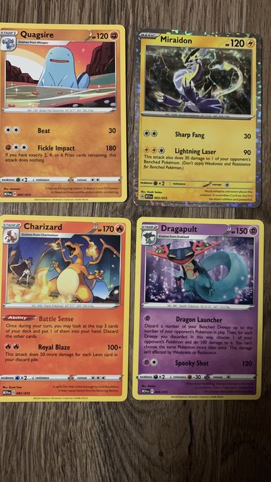 Pokemon card original charizard miraidon dragapult quagsire
