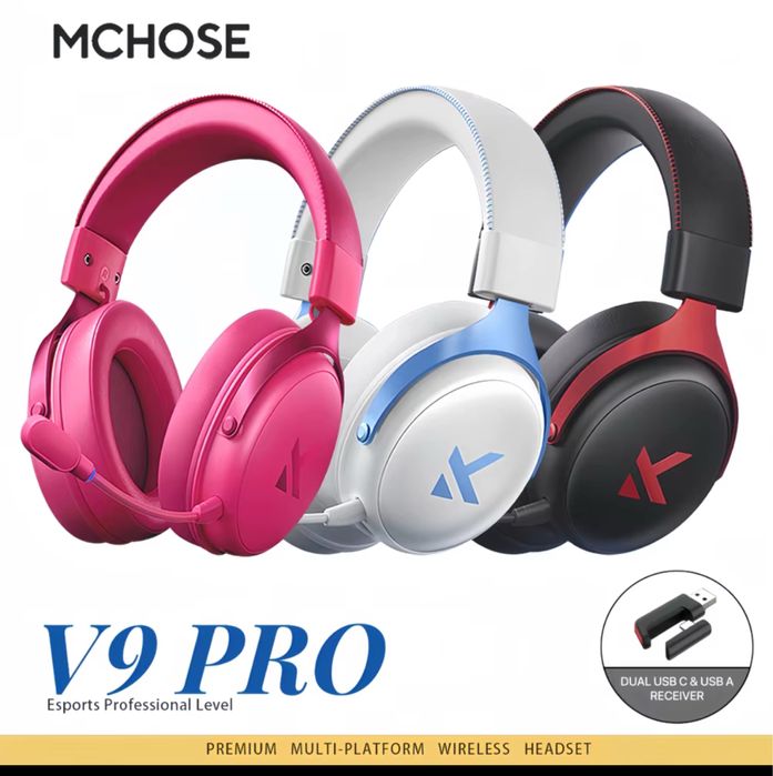 Mchoouse v9 pro  в 3 кольорах!! бездротові ігрові навушники
