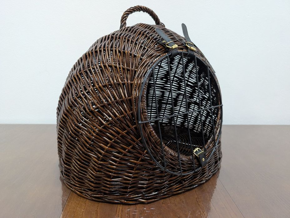 Aumüller Budka Wiklinowa z Poduszką Transporter dla Kota 50x39x44cm N
