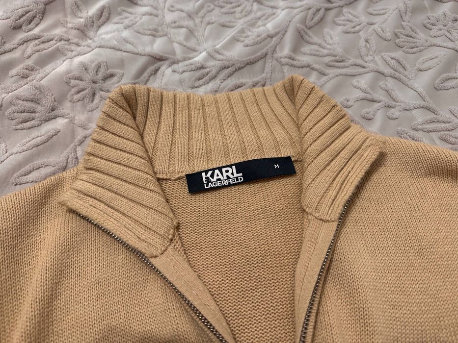 Продам Чоловічий бежевий вовняний кардиган Karl Lagerfeld