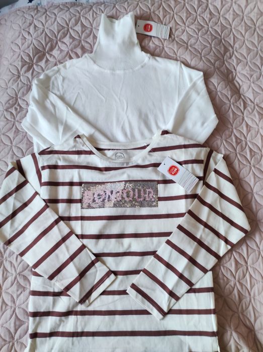 Biały golf oraz bluzka rozm 146/152