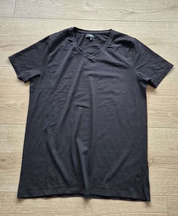 Męski t-shirt KUBENZ roz L czarny Elestyczna Klasyk BDB stan
