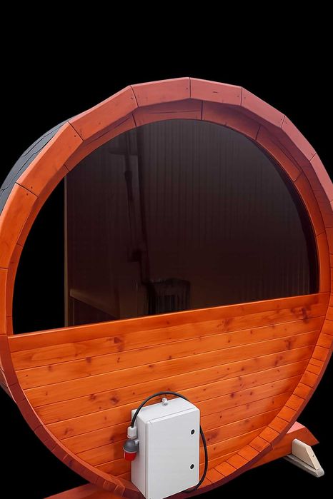 OD RĘKI Sauna Beczka Ogrodowa 2,5 m z Piecem Harvia 9 kW