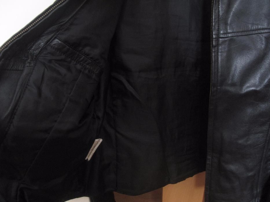 Blusão pele preta p/ senhora