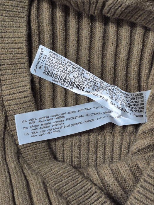 Жіночий короткий трикотажний комбінезон у рубчик ZARA розмір М