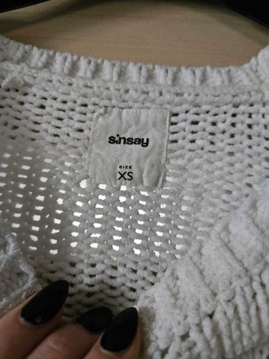 sweter kremowy szenil 34 XS