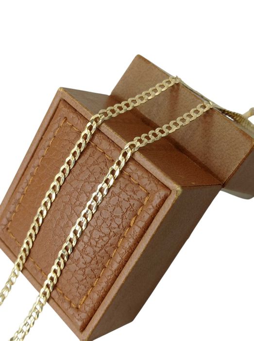 Piękny złoty łańcuszek pancerka 6,45G 55CM AU585