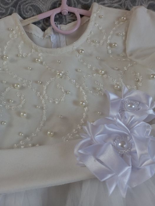 Біле плаття сніжинка 2-4р 92-104р