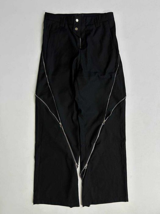 Rick Owens banana cut drkshdw клеш штаны черные кльош штани чорні M S