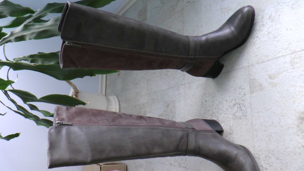 kozaki Jenny Fairy Kozaki WS17009-1 Szary, rozm 38, niski obcas