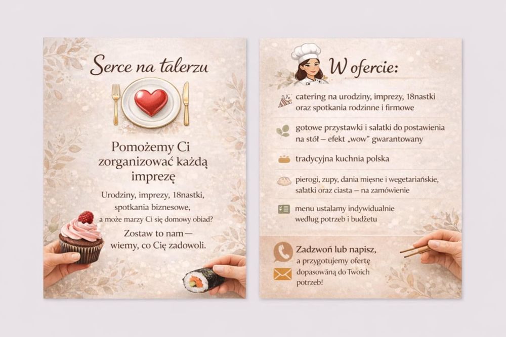 Serce na talerzu - catering okolicznościowy
