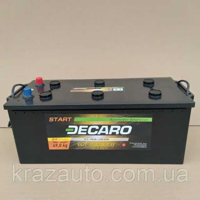 Автомобильный аккумулятор DECARO START 190Ah 12V L EN1250 513х223х217