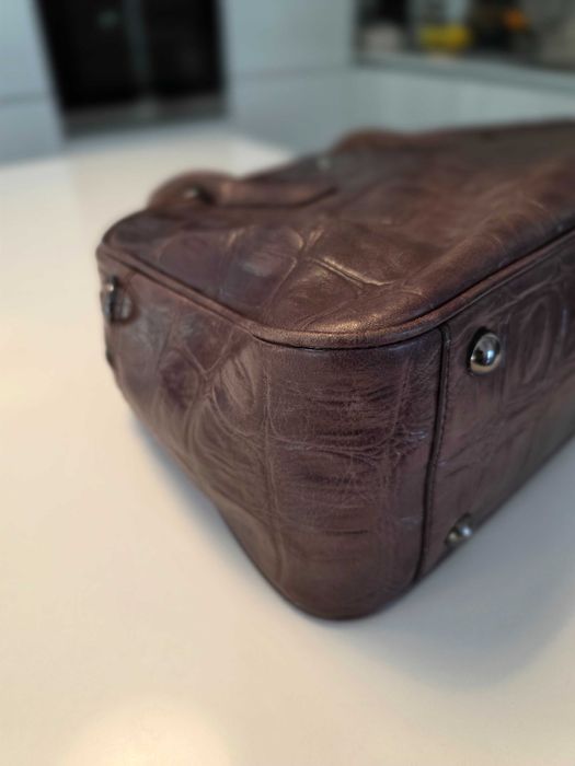 Mala em pele genuína Adolfo Dominguez