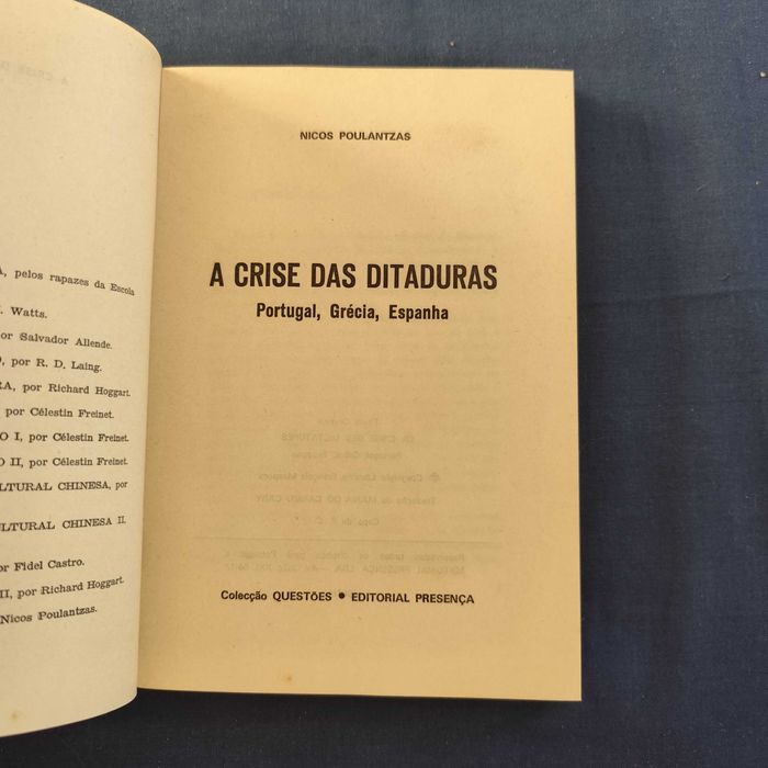 Nicos Poulantzas - A Crise das Ditaduras (Portugal, Grécia, Espanha)