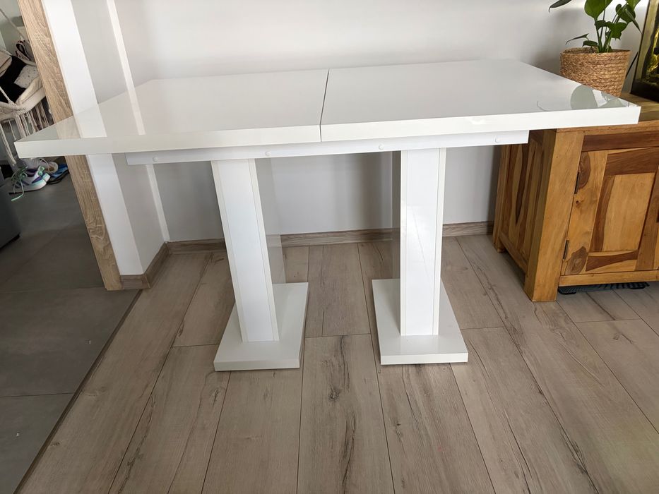 Stół do jadalni biały, dobry stan 120x80 rozkładany