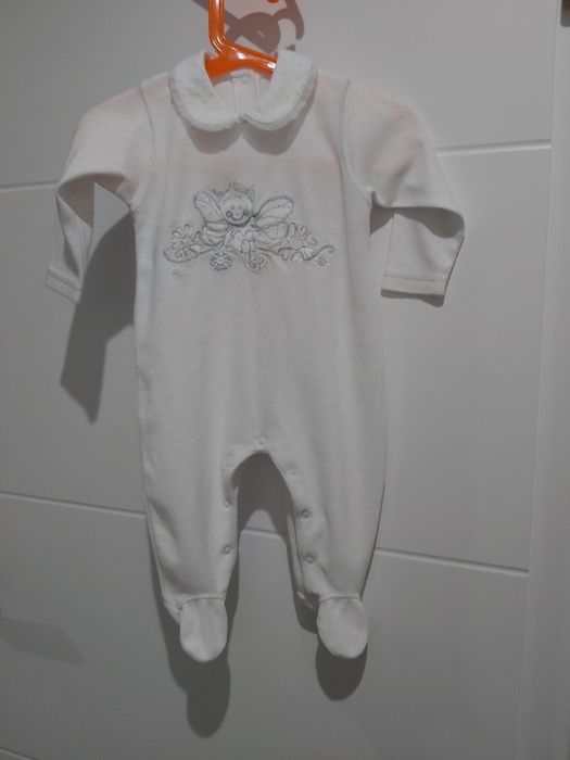 Piękne BIAŁE śpiochy z aksamitu 80 cm.