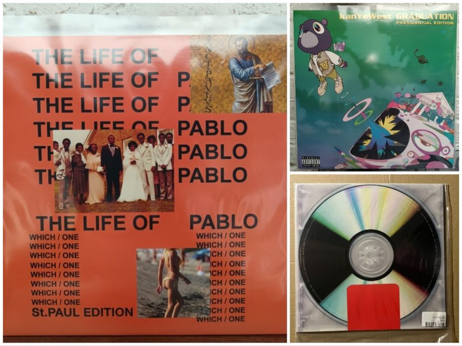 Zestaw Kanye West Life of Pablo & Yeezus & Graduation winyle nowe 2LP