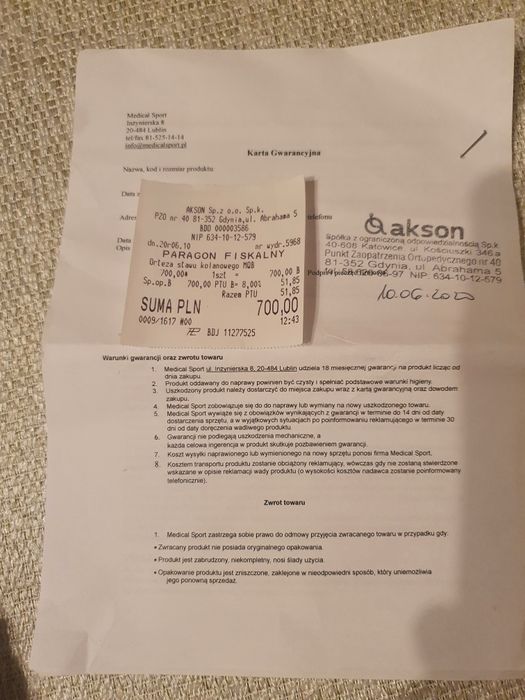Orteza stawu kolanowego