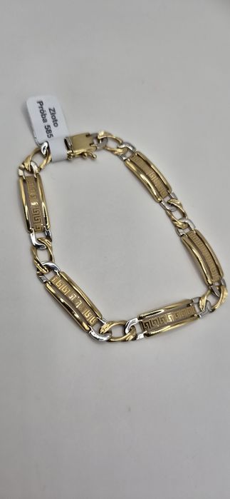 Super bransoletka złota z Greckim wzorem pr 585 14K