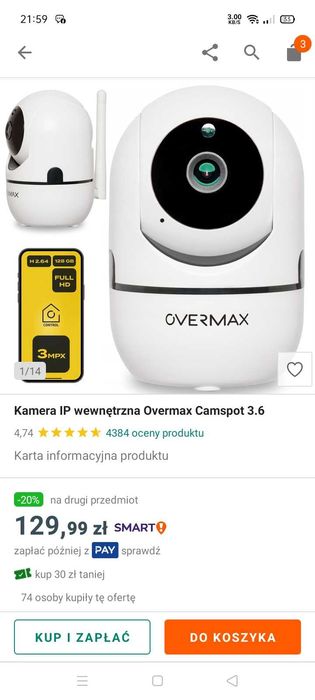 Kamera domowa nowa nieużywana