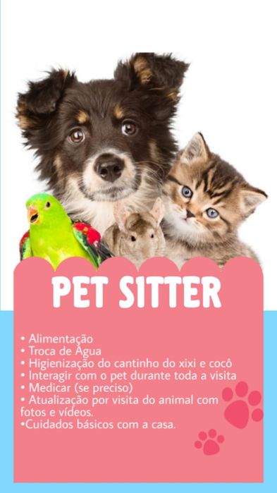 Pet Sitter -  Cuido do seu Pet na sua casa enquanto você viaja!