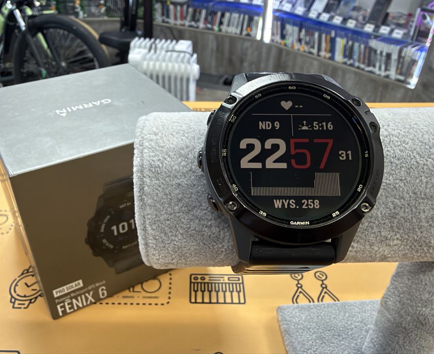 Zegarek Garmin Fenix 6 Pro Solar GPS 47mm. Black od HALOgsm Łódź