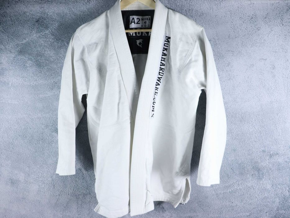 MOKA kimono do bjj ju jitsu bluza biała mocna premium A2