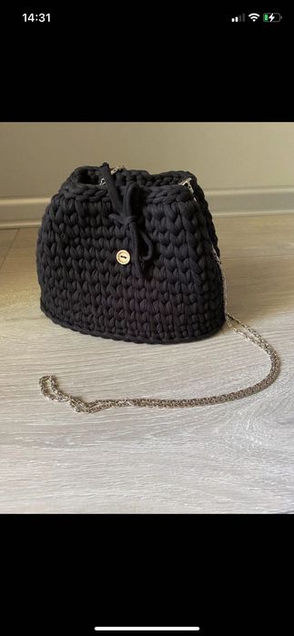Torebka ze sznurka szydełkowa Handmade