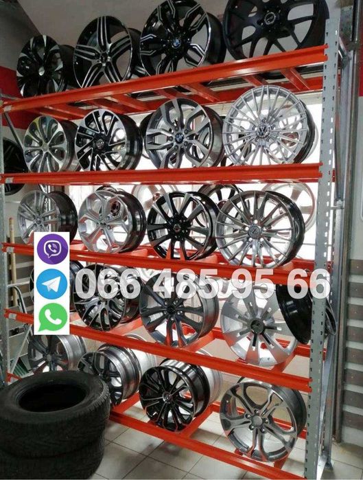 Стелажі для шин, стеллажи для дисков, полочні стелажі, шинні стелажі