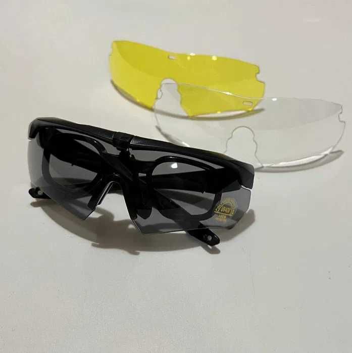 Тактичні захисні окуляри Tactical Series койот, чорні