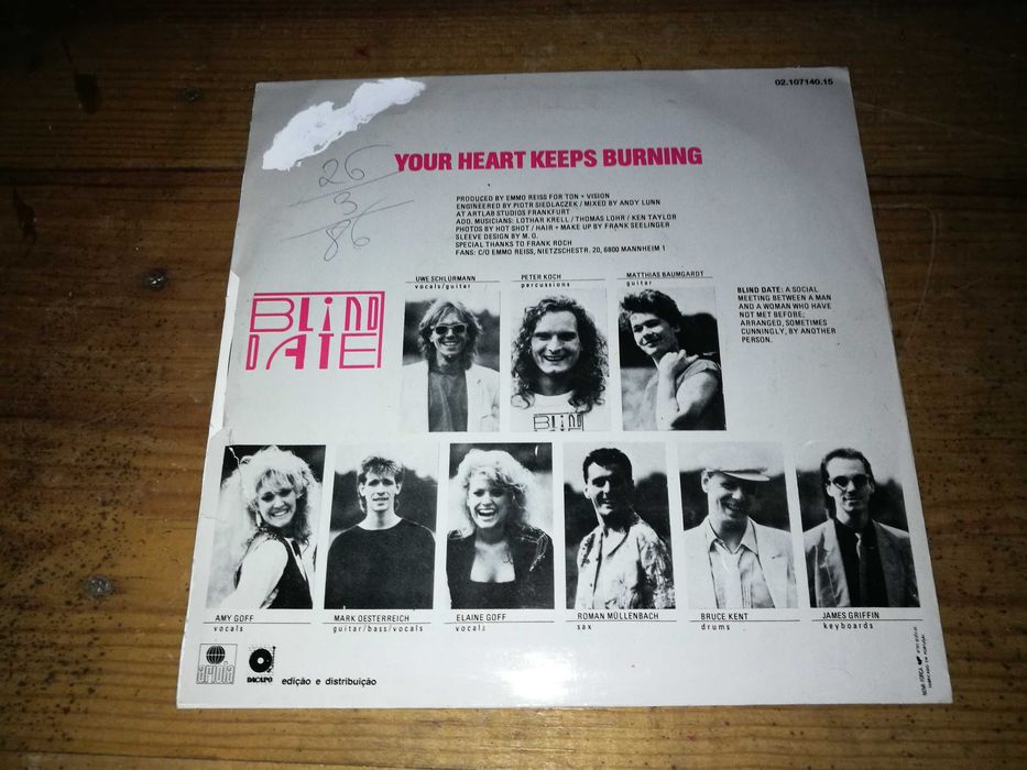 BLIND DATE  - Your Keeps Burning	SINGLE