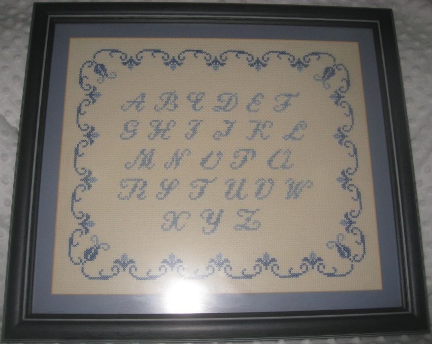 Quadros em ponto de cruz _ tons de azul