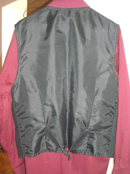 Colete em pele genuina made in Portugal com camisa - conjunto