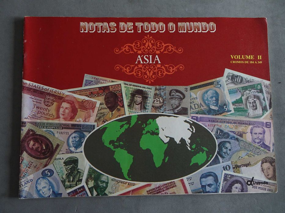 Caderneta de cromos Notas de todo o mundo  Ásia (Tem 29 cromos)