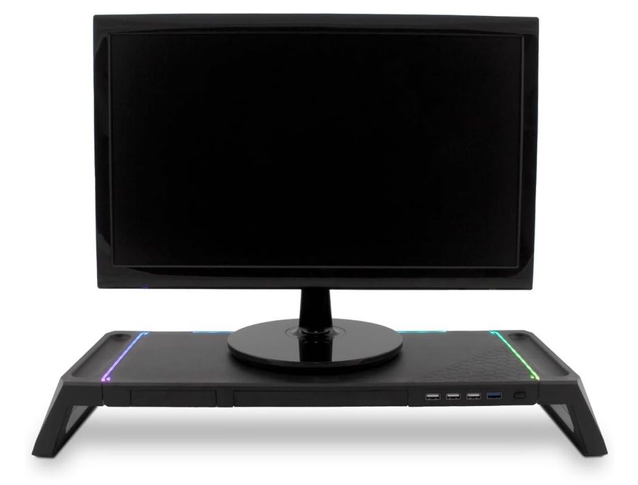 Suporte Monitor Gaming DeepGaming SN06 – RGB, Gaveta e Hub USB