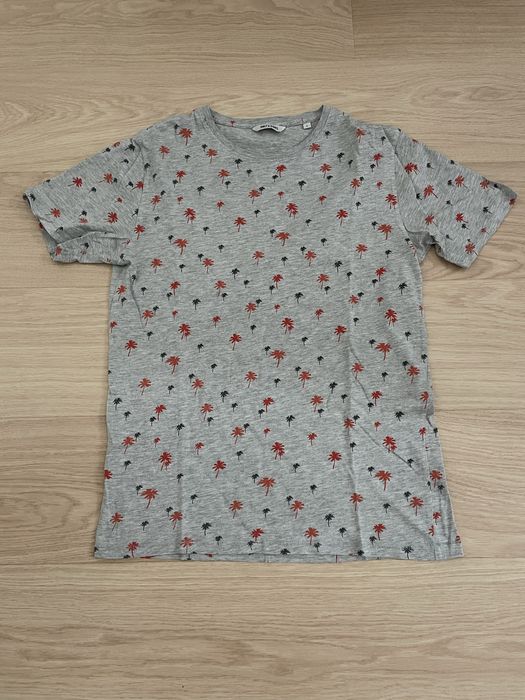 Szara koszulka, t-shirt w palmy Only & Sons S