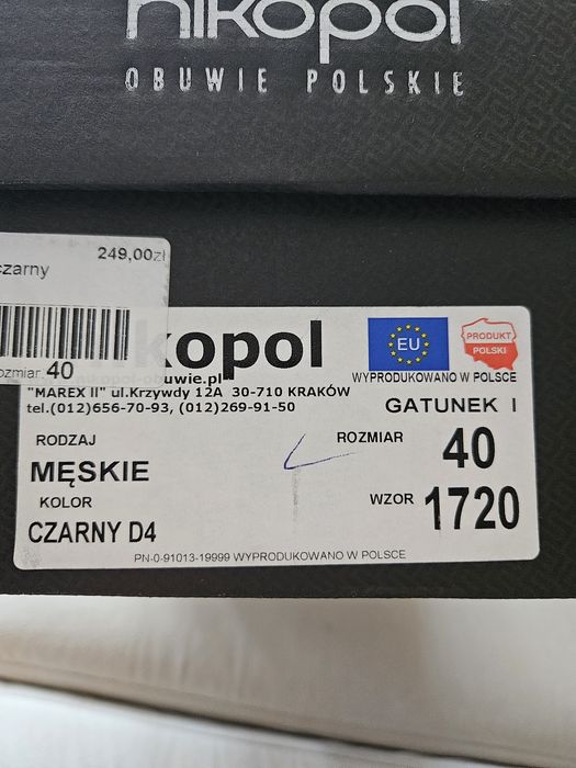 Nowe buty męskie wsuwane