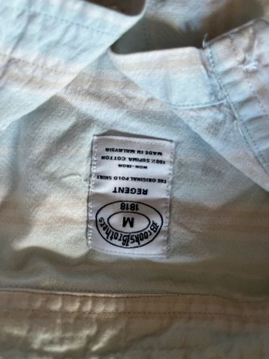 Camisa Brooks Brothers Regent Fit M Branca 100% Algodão Supima Oxford Homem