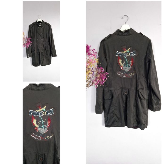 Czarna jeansowa kurtka parka przejściowa Tommy Hilfiger Denim L