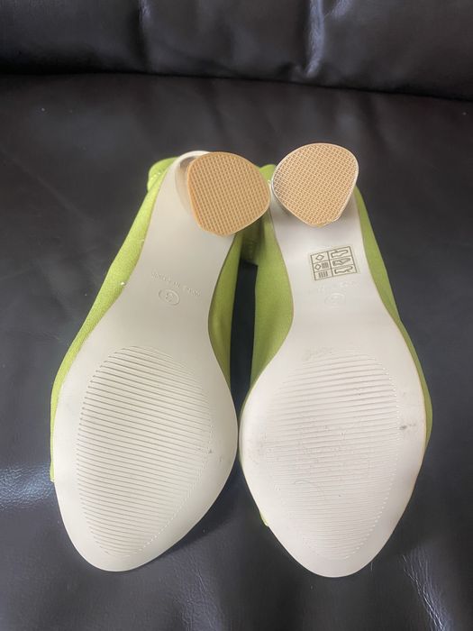 Bota Salto alto tipo meia T36 Verde