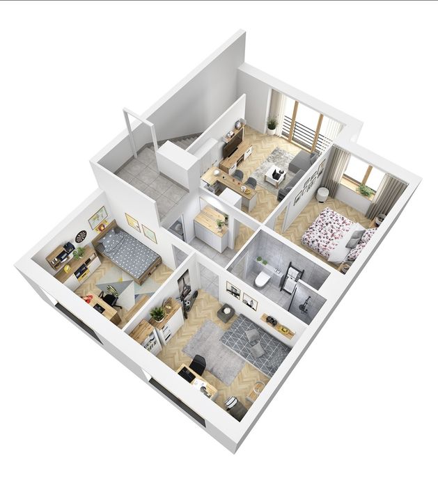 Mieszkanie plus taras 56m2