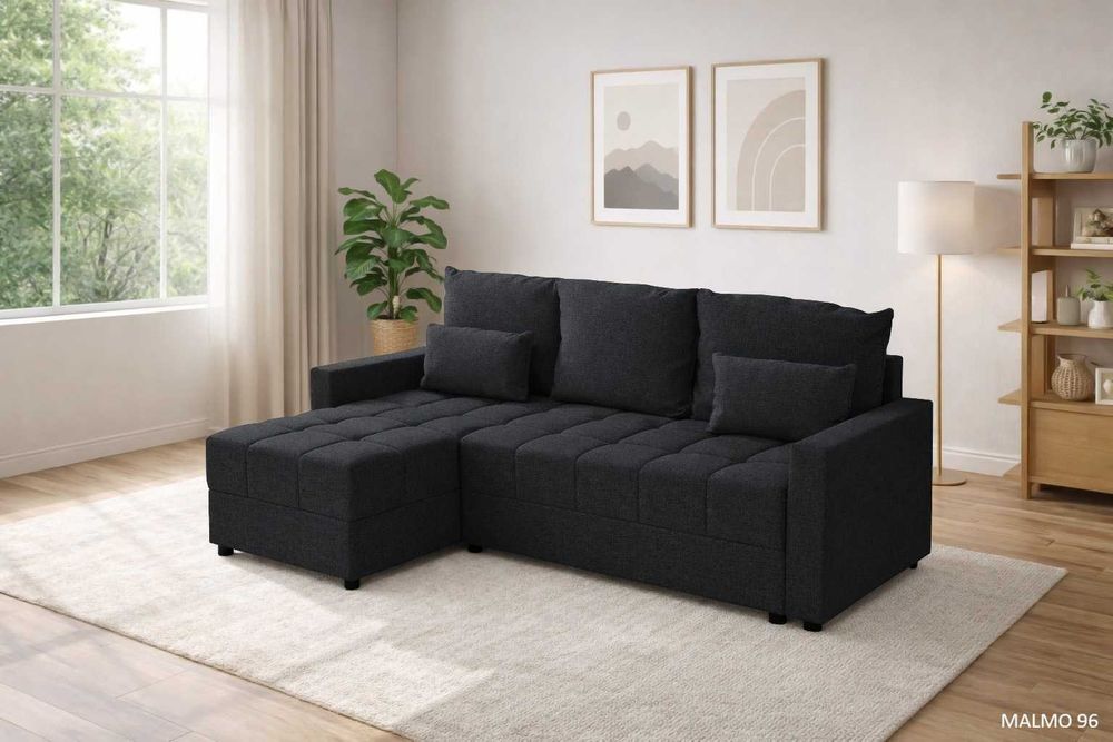 NOWY Narożnik Rogówka DOMINO L z funkcją spania PRODUKT OD PRODUCENTA