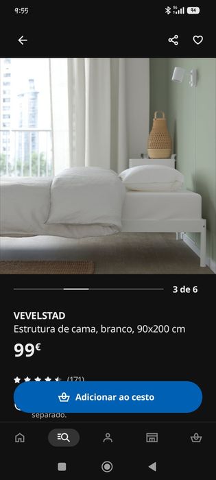 Cama de solteiro simples