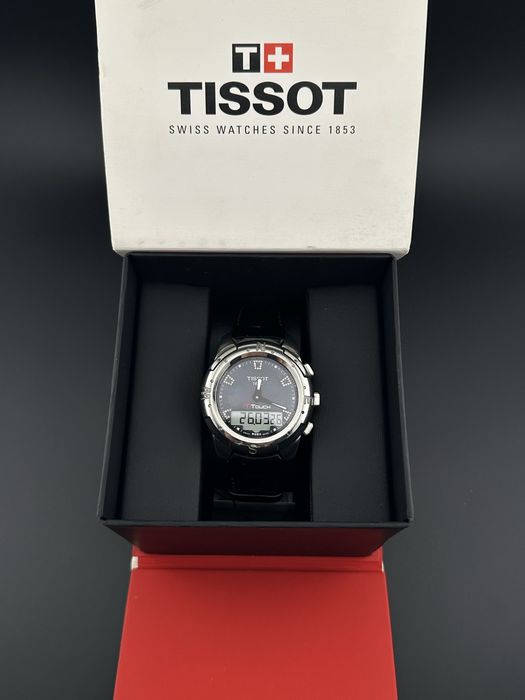 Dsmski zegarek Tissot T-Touch II Lady Polished Titanium Diamonds