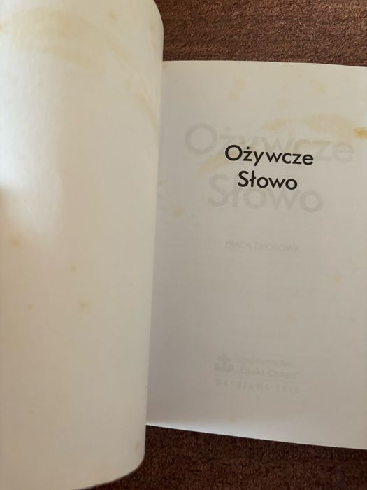 Ksiakza Ozywcze slowo Znaki czasu praca zbiorowa