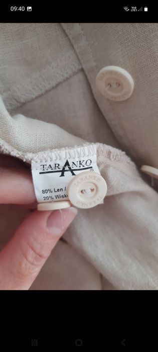 Garnitur garsonka ze spódnicą z lnu L Taranko