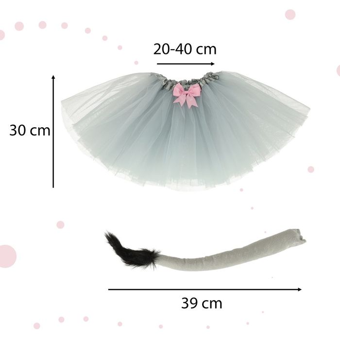 Kostium strój karnawałowy przebranie osiołek spódniczka opaska 7