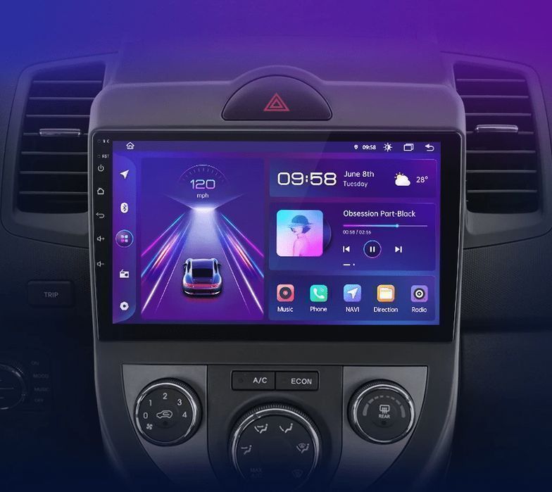 Kia Soul 2008-2013 – Radio Android 15 9" CarPlay Android Auto 2GB/32GB GPS Nawigacja Stacja Multimedialna WiFi Bluetooth DSP PL