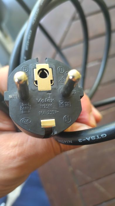 Cabo de alimentação 16A 250V - 2m