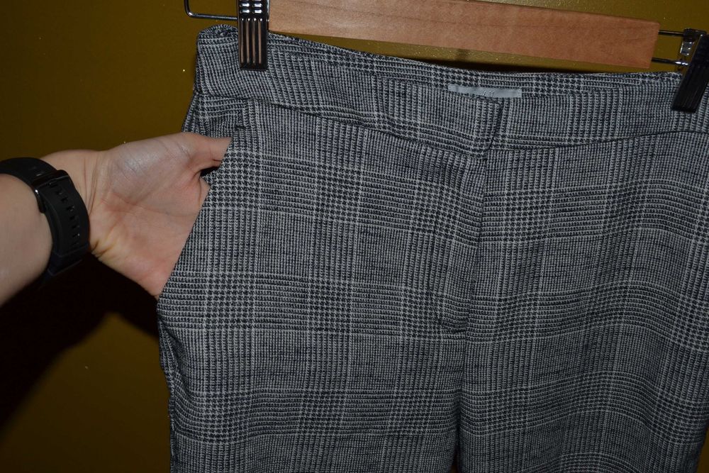 Spodnie krata kratka eleganckie w kratkę H&M XS 34 160/64A